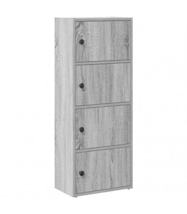 vidaXL Bookcase Grey Sonoma 40x24x102 cm Engineered Wood