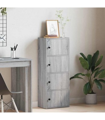 vidaXL Bookcase Grey Sonoma 40x24x102 cm Engineered Wood