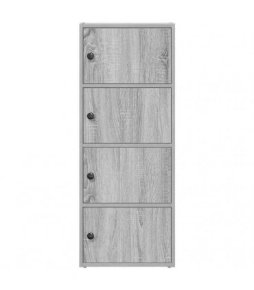 vidaXL Bookcase Grey Sonoma 40x24x102 cm Engineered Wood
