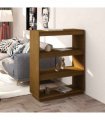 vidaXL Book Cabinet/Room Divider Honey Brown 80x35x103 cm Solid Pinewood
