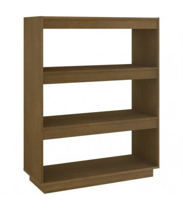 vidaXL Book Cabinet/Room Divider Honey Brown 80x35x103 cm Solid Pinewood