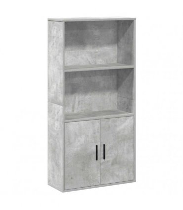 vidaXL Bookcase Concrete Grey 60x24x120 cm Engineered Wood