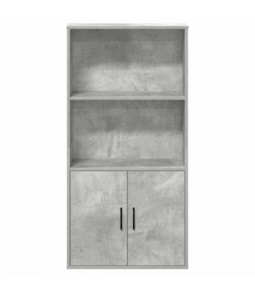 vidaXL Bookcase Concrete Grey 60x24x120 cm Engineered Wood