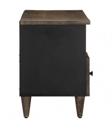 vidaXL TV Cabinet Black 100x33x46 cm Solid Wood Mango