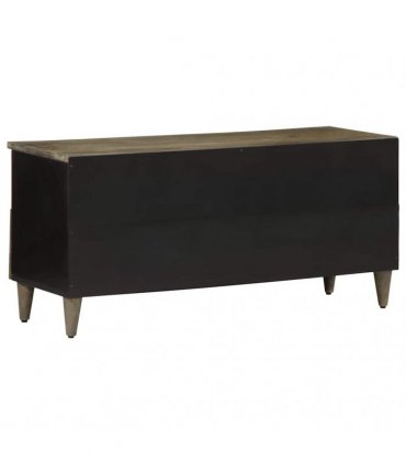 vidaXL TV Cabinet Black 100x33x46 cm Solid Wood Mango