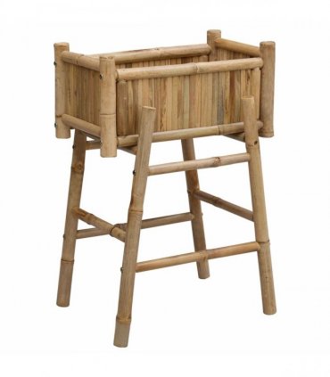 vidaXL Garden Planter with Holder Natural 50 x 38 x 74 cm Bamboo
