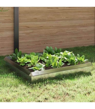 vidaXL Snail Fences 8 pcs Silver Stainless Steel