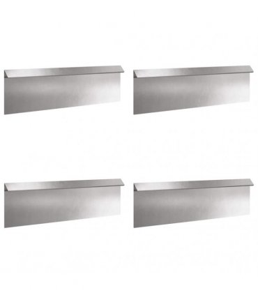 vidaXL Snail Fences 8 pcs Silver Stainless Steel