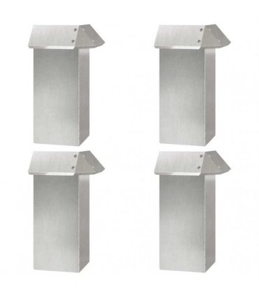 vidaXL Snail Fences 8 pcs Silver Stainless Steel