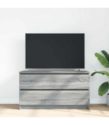 vidaXL TV Cabinet Grey Sonoma 100x35x54 cm Engineered Wood