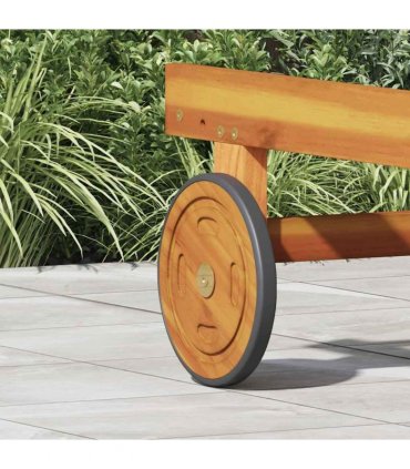 vidaXL Space Wheels 2 pcs Brown 20.5 x 20.5 x 2 cm Solid Acacia Wood