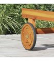 vidaXL Space Wheels 2 pcs Brown 20.5 x 20.5 x 2 cm Solid Acacia Wood