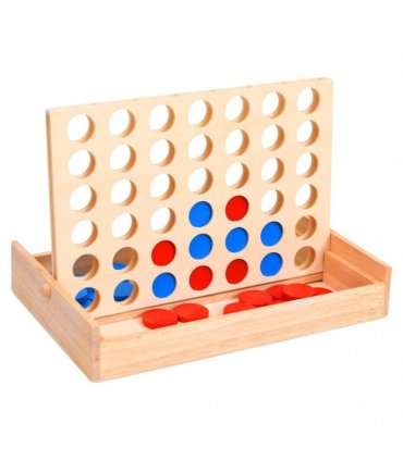 vidaXL 4 in a Row Game 24x15x4 cm Solid Wood