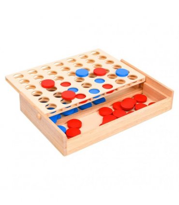 vidaXL 4 in a Row Game 24x15x4 cm Solid Wood