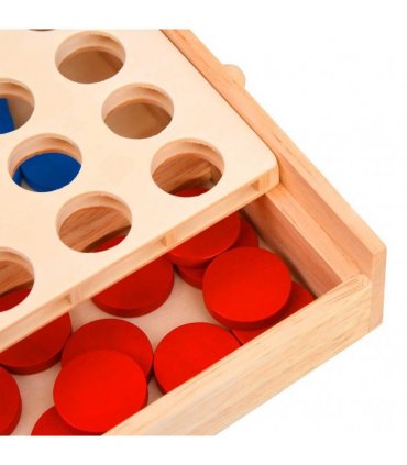 vidaXL 4 in a Row Game 24x15x4 cm Solid Wood