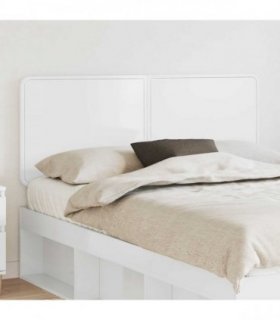 vidaXL Headboard Gloss White Engineered wood