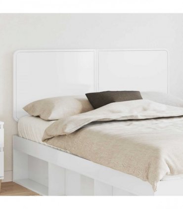 vidaXL Headboard Gloss White Engineered wood