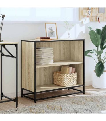 vidaXL Book Cabinet Sonoma Oak 80.5x35x76 cm Engineered Wood