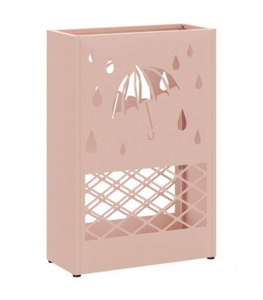 vidaXL Rain Umbrella Stand Pink 28 x 12 x 41 cm Steel