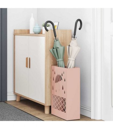 vidaXL Rain Umbrella Stand Pink 28 x 12 x 41 cm Steel