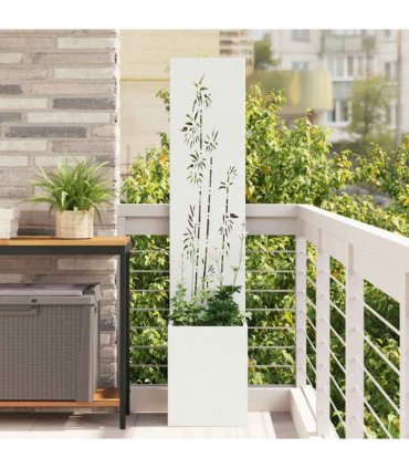 vidaXL Garden Privacy Screen White 32 x 150 cm Cold-rolled steel