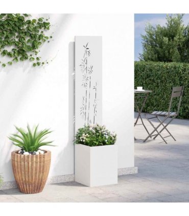 vidaXL Garden Privacy Screen White 32 x 150 cm Cold-rolled steel