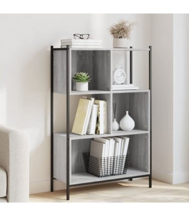 vidaXL Bookcase Grey Sonoma 72x28x109 cm Engineered Wood
