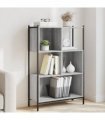 vidaXL Bookcase Grey Sonoma 72x28x109 cm Engineered Wood