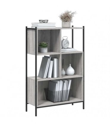 vidaXL Bookcase Grey Sonoma 72x28x109 cm Engineered Wood