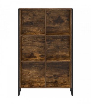 vidaXL Book Cabinet Smoke Oak 99.5 x 30 x 108.5 cm Engineered Wood
