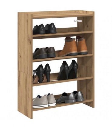 vidaXL Shoe Rack Artisan Oak 60x25x81 cm Engineered Wood