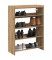 vidaXL Shoe Rack Artisan Oak 60x25x81 cm Engineered Wood