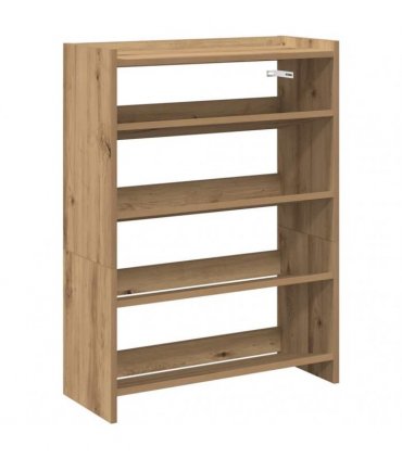 vidaXL Shoe Rack Artisan Oak 60x25x81 cm Engineered Wood