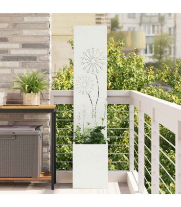 vidaXL Garden Privacy Screen White 32 x 150 cm Cold-rolled steel