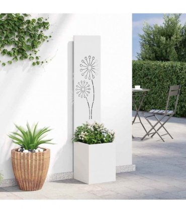 vidaXL Garden Privacy Screen White 32 x 150 cm Cold-rolled steel