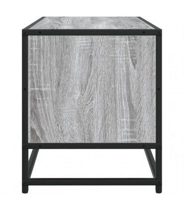 vidaXL TV Cabinet Grey Sonoma 80x34.5x40 cm Engineered Wood and Metal
