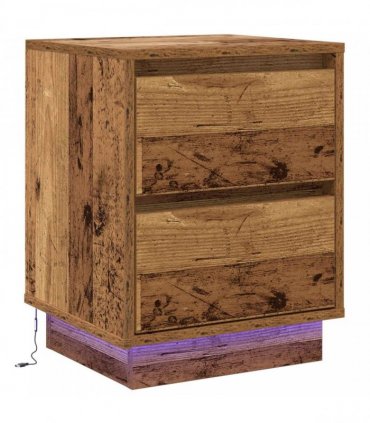 vidaXL Bedside Cabinet Old Wood 39 x 34.5 x 50 cm Engineered wood