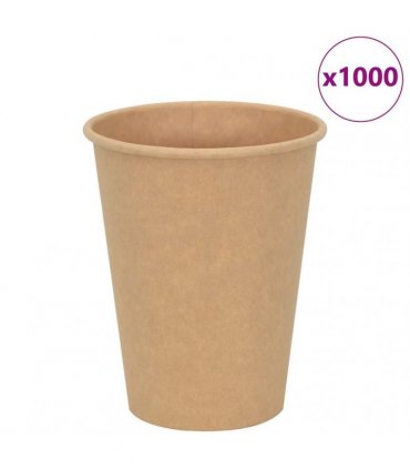 vidaXL Paper Coffee Cups 1000 pcs 12oz 300ml Brown