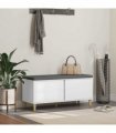 vidaXL Hall Bench White 100 x 38 x 46 cm Engineered Wood and Fabric