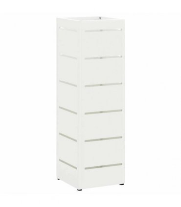 vidaXL Rain Umbrella Stand White 15.5 x 15.5 x 49 cm Steel