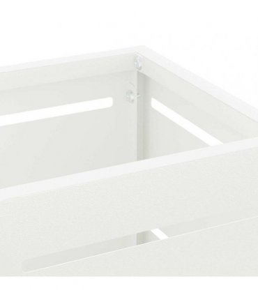 vidaXL Rain Umbrella Stand White 15.5 x 15.5 x 49 cm Steel