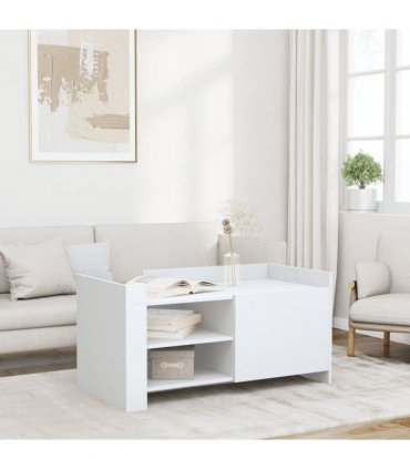 vidaXL Coffee Table White 100x50x50 cm Engineered Wood