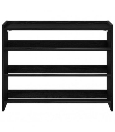 vidaXL Shoe Rack Black 80x25x62 cm Engineered Wood