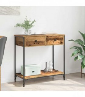 vidaXL Console Table Old Wood 75 x 34.5 x 75 cm Engineered Wood