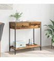 vidaXL Console Table Old Wood 75 x 34.5 x 75 cm Engineered Wood