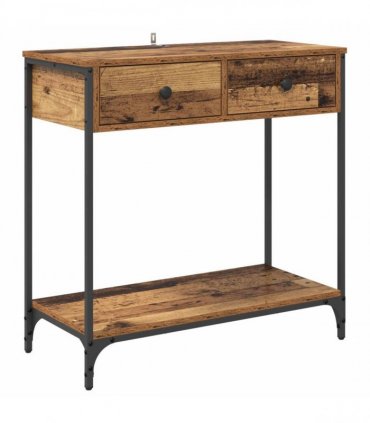 vidaXL Console Table Old Wood 75 x 34.5 x 75 cm Engineered Wood