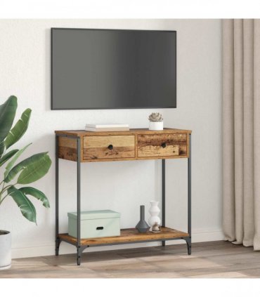 vidaXL Console Table Old Wood 75 x 34.5 x 75 cm Engineered Wood