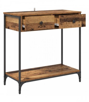 vidaXL Console Table Old Wood 75 x 34.5 x 75 cm Engineered Wood