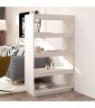 vidaXL Book Cabinet/Room Divider White 80x35x135 cm Solid Pinewood