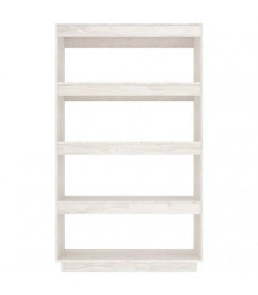vidaXL Book Cabinet/Room Divider White 80x35x135 cm Solid Pinewood